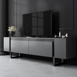 Hanah Home Yildiz Soporte para Televisión Antracita y Negro